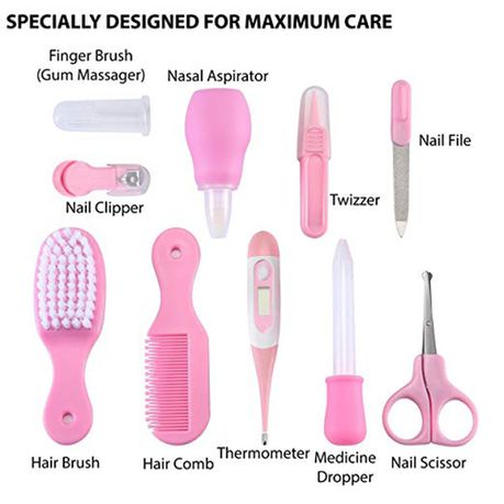 10 in 1 Baby Care Kit - Pink